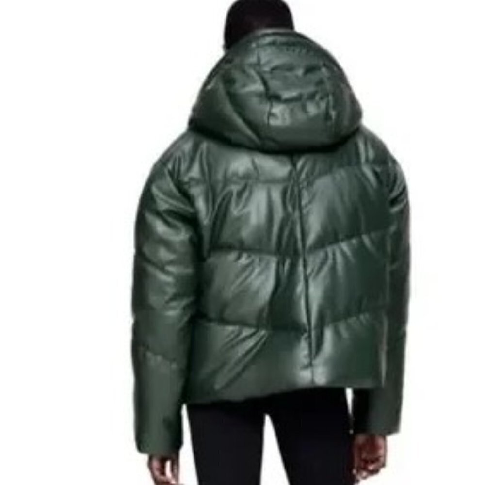 NWT Zara Faux Leather Puffer Women Jacket Size XS - Picture 2 of 8